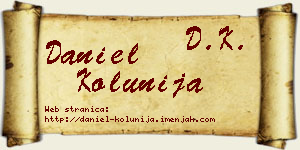 Daniel Kolunija vizit kartica